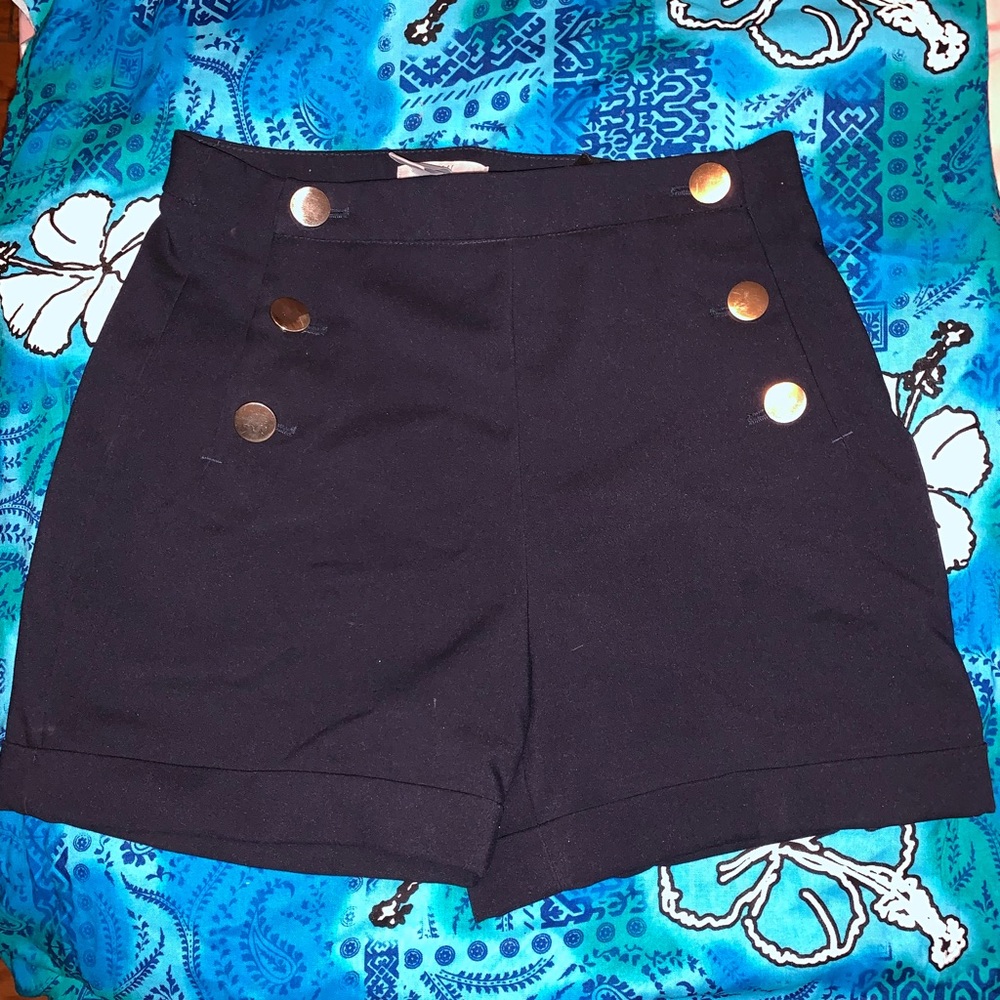 High waisted sailor shorts